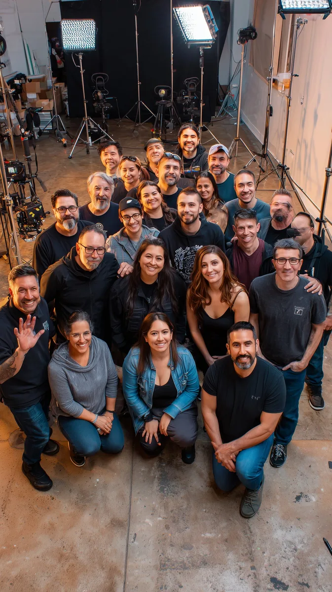 Event production team collaborating